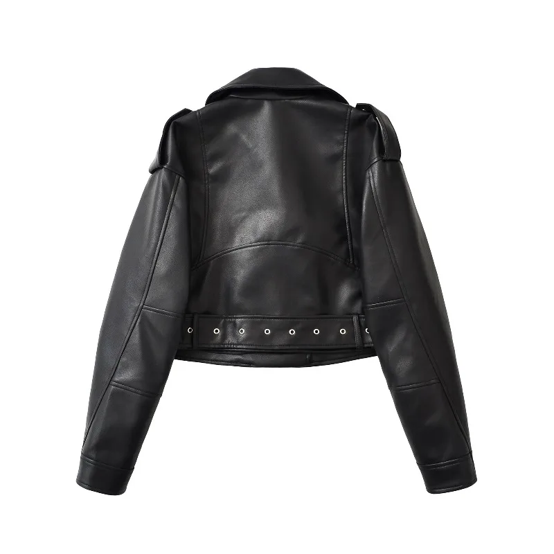 Luxury Soft Women‘s Leather Jacket Vintage Bomber Jacket Moto Biker Coat Windbreaker Spring Autumn Demi-season Jacket Outerwears