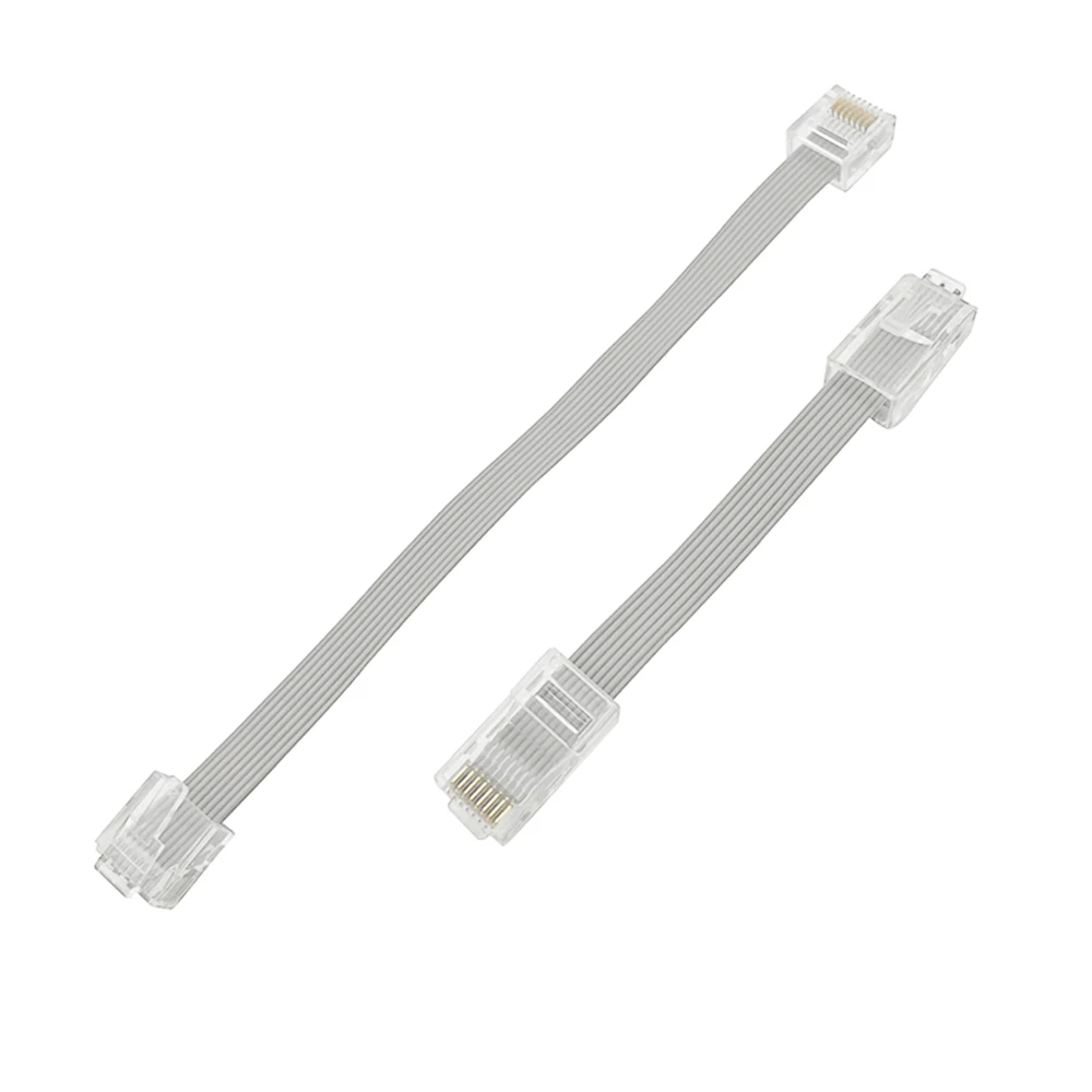 0.2M/0.5M/1M RJ45 Connector 8P8C Short Body Plug Cable Long body Plug 8-core Flexible flat cable Gray