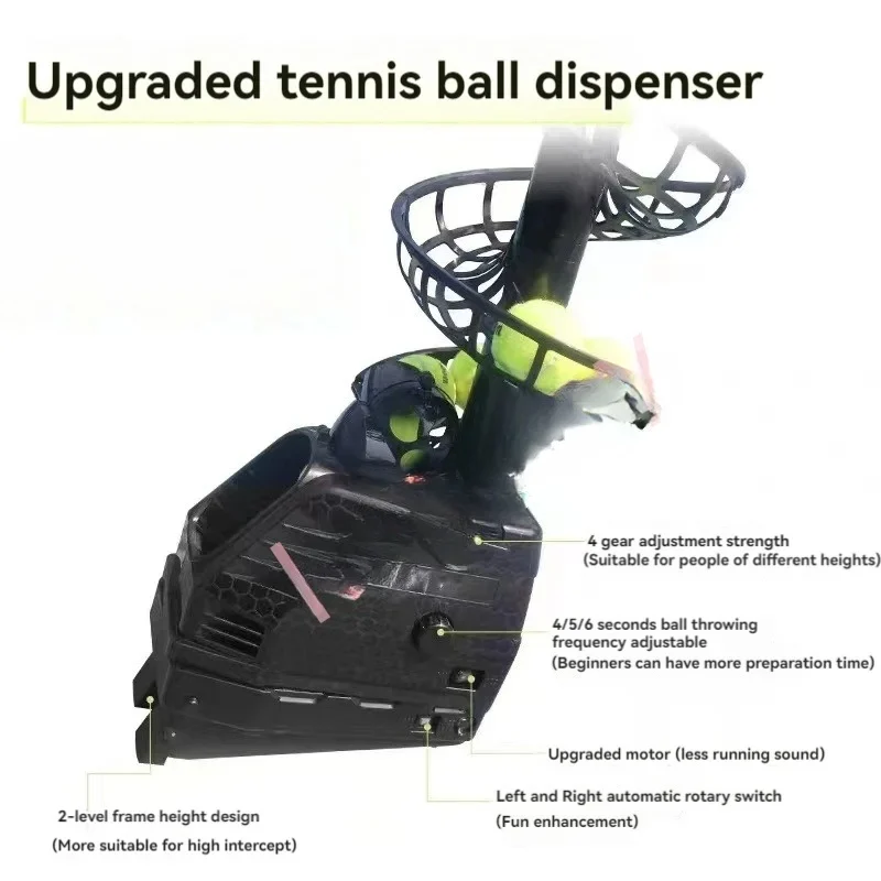 Portable Automatic Tennis Tossing Machine Small Ball Throwing Trainer for Sparring And Training Tennis Hit Assist Transmitter
