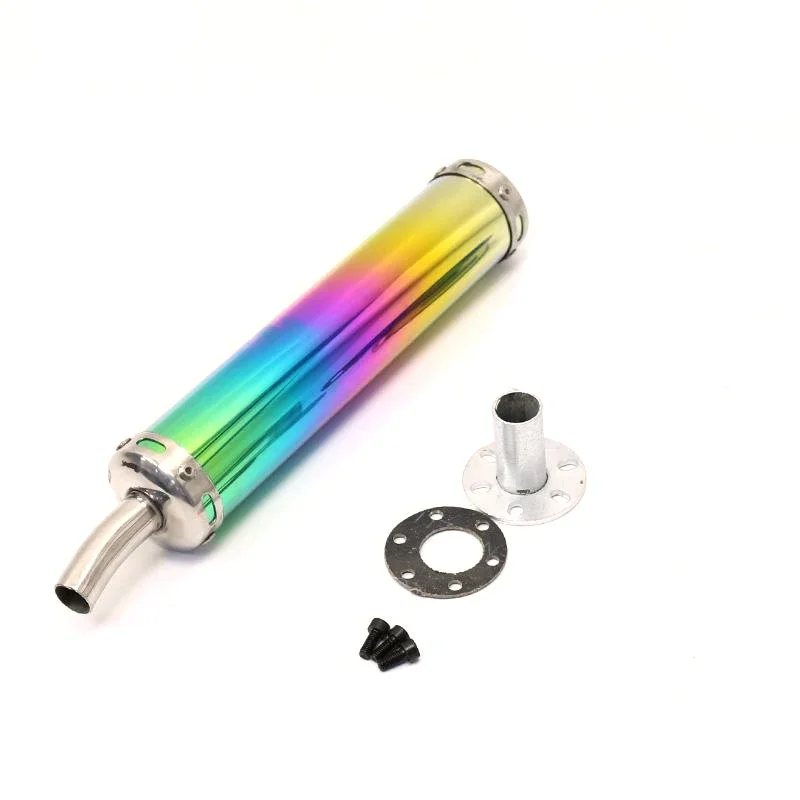 Universal 60x280mm Metal Long Motorcycle Racing Exhaust Pipe Muffler for 50cc-240cc  Motorbike Racing Street Scooter Pitbike