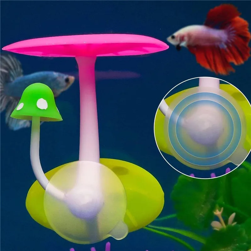 Aquarium Simulated Plant Hammock Betta Fish Leaf Decor Ornament Resting Bed Tank Accessories Decorations Mushrooms Fish Supplies