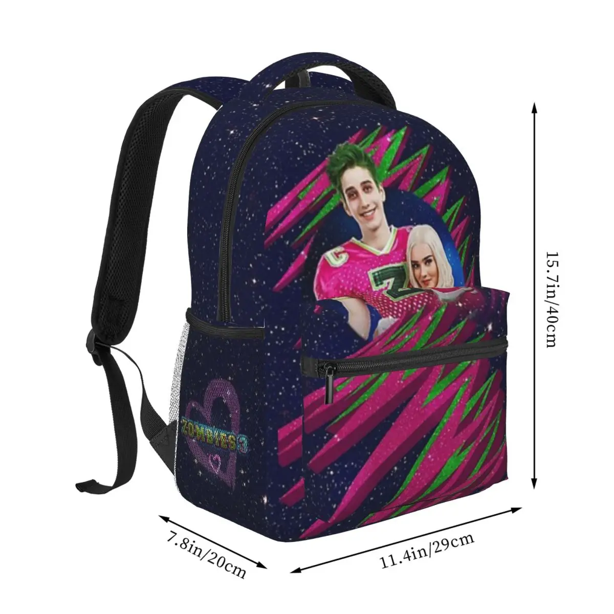 Zombies 3 - Zed And Addison Printed Lightweight Casual Schoolbag For School, Outdoor, Shopping, Office 16in