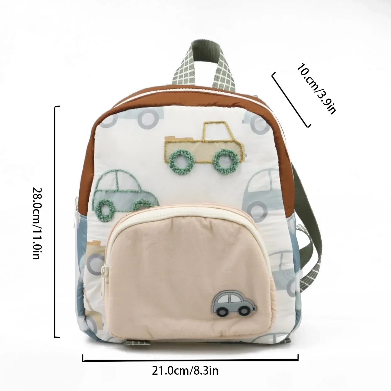 Kids Car Embroidery Lightweight Backpack 2