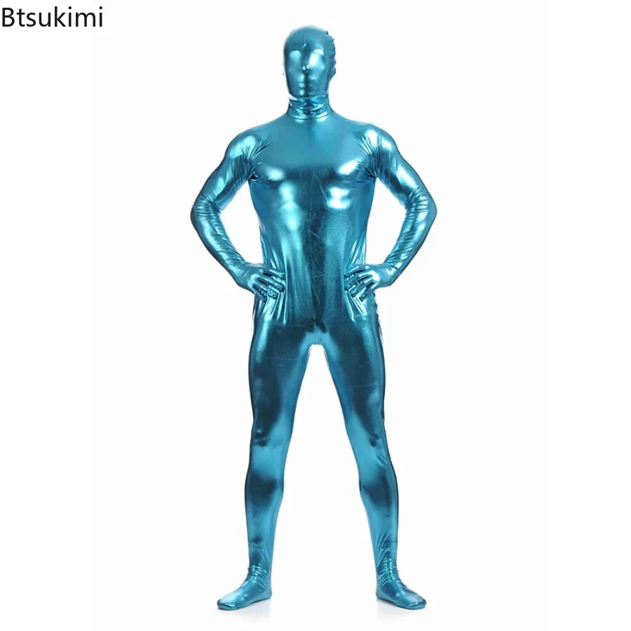 مثير ارتداءها لامعة Catsuit للجنسين أزياء Zentai دعوى الكبار والأطفال مرحلة الأداء الملابس هالوين حزب تأثيري ازياء #6