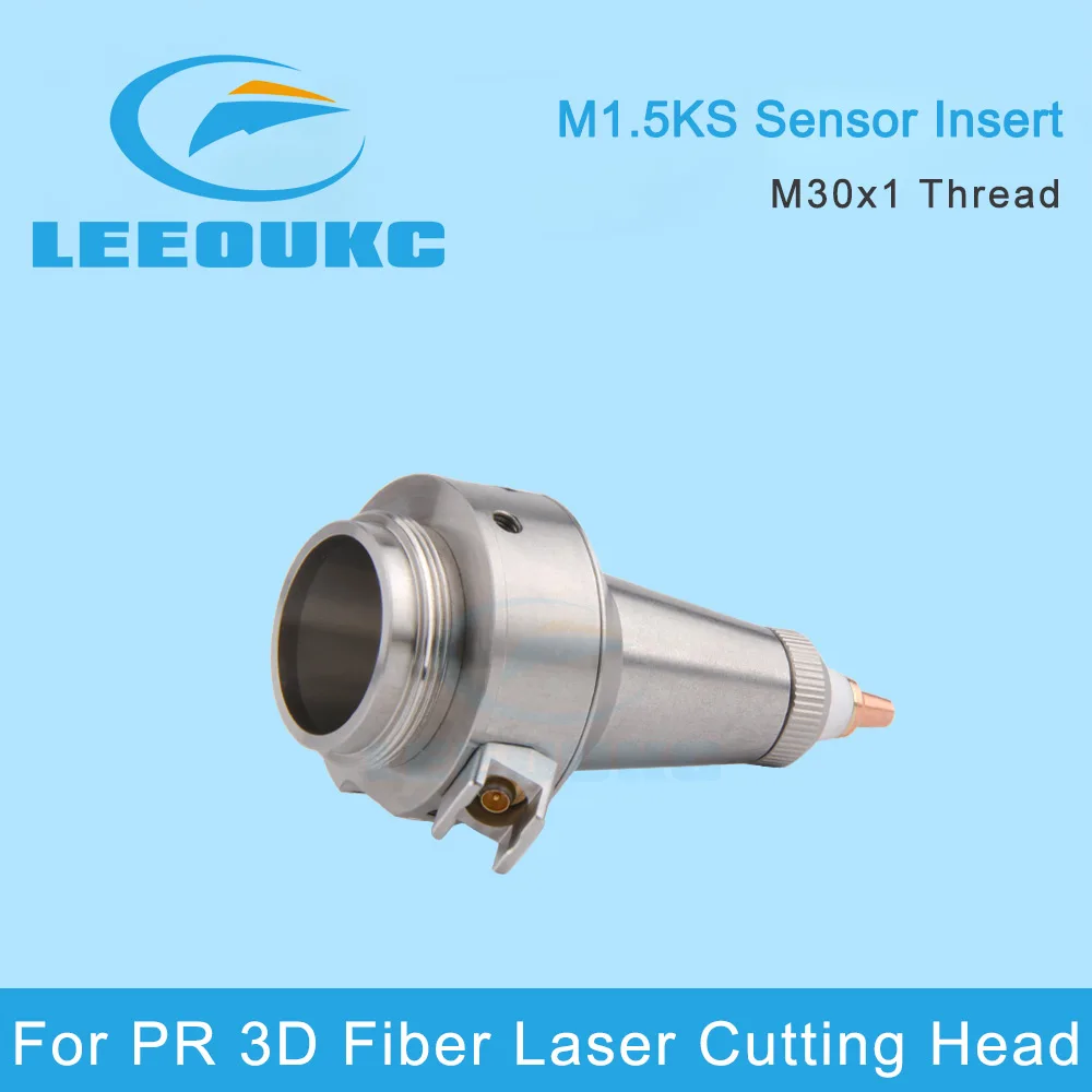 LEEOUKC Konektor Nosel Laser Serat TRA SE M1.5 KS Sensor Masukan Referensi P0491-110-00001 untuk PR 3D Kepala Pemotong Laser