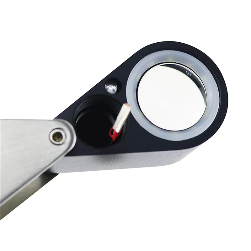 

Solid 3 Pcs 10X Magnification Jeweler Loupe Triplet Lens Magnifier With 6 LED UV Light 21Mm For Gems, Jewelry, Coins, Stamps