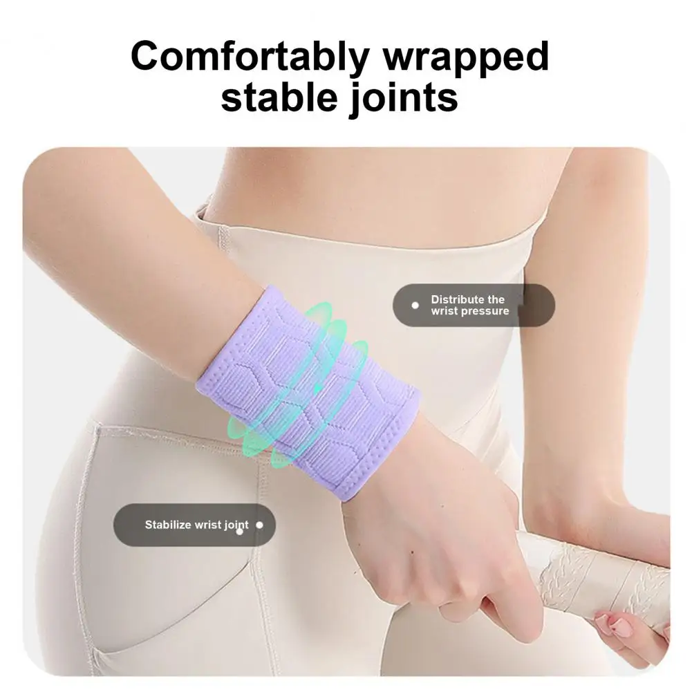 Comfortable Wrist Compression Moisture Wicking Sports Wristbands for Men Women Elastic Compression Wrap for Tennis for Active