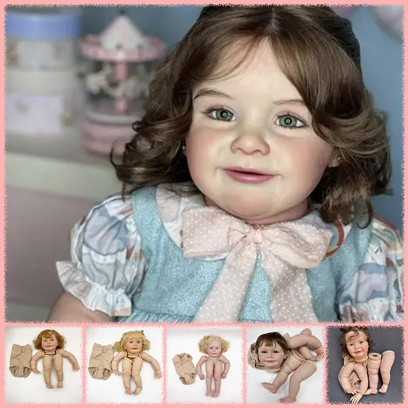 

23inch Multiple Styles Choose Zoe Hand Root Hair Awake Reborn Doll Kit Unfinished Lifelike Multiple Layers Painting Doll Parts