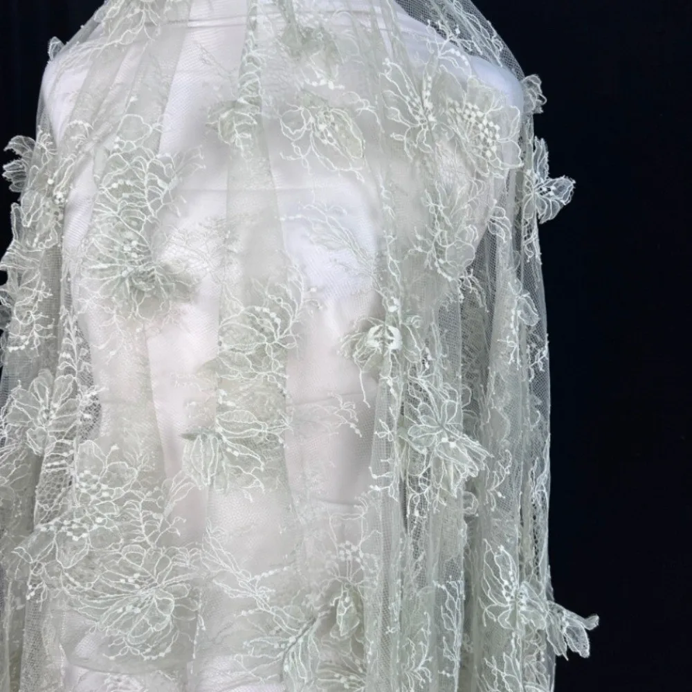 Polyester Material Lace Trim Ribbon Floral Pattern High-End Quality Decorative Sewing Edging Sequins Detail Custom Made
