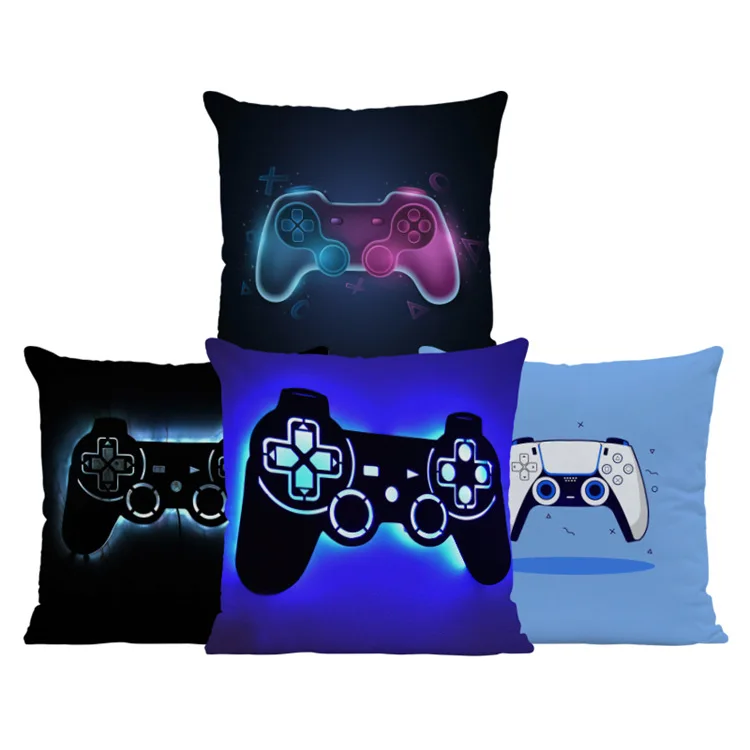 

Game Controller Pillowcase Colorful Game Decorations Pillows Case for Bedroom Bed Sofa Boy Girl Kid Gift Throw Pillow Cover