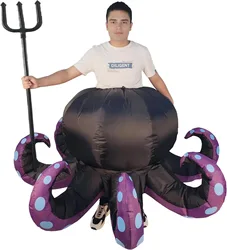 Inflatable Costume Octopus Halloween Costumes Blow Up Octopus Costume Funny Fancy Dress Cosplay