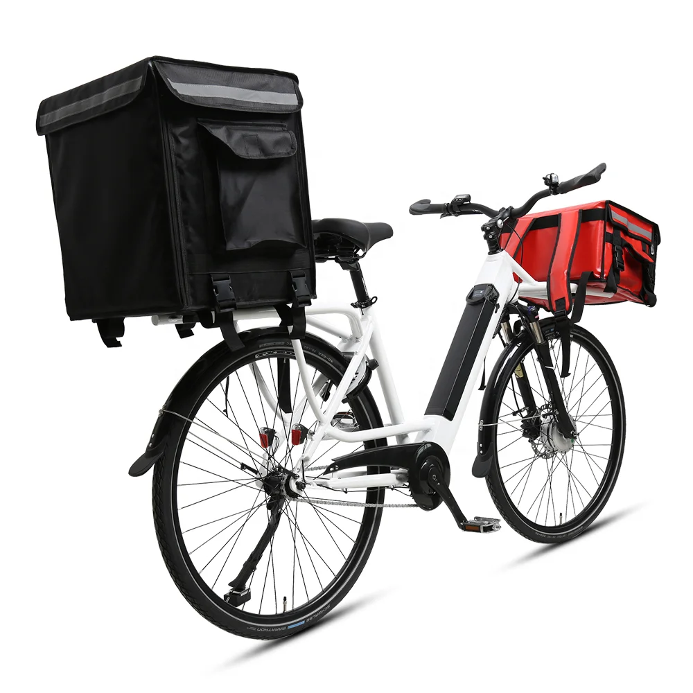 RRE Pedal Electric Cargo Bike | 700x38C Alloy Frame 250W In-Wheel Motor City Electric Bike with Hydraulic Disc Brakes
