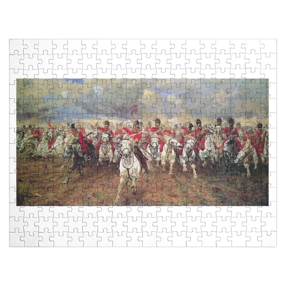 Rompecabezas de Charge of the Scots grey at Waterloo para adultos, rompecabezas con foto personalizada, piezas