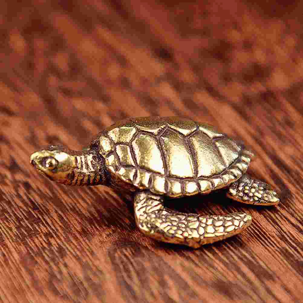 

Turtle Craft Small Bronze Pendant Turtles Tortoise Statue Animal Ornament Brass