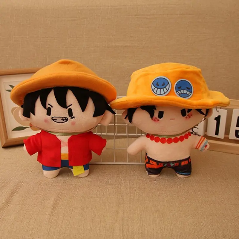 23Cm One Piece Series Monkey D. Luffy Roronoa Zoro Ace Plush Toy Pillow Ornament Adult and Child Birthday Gift Toy