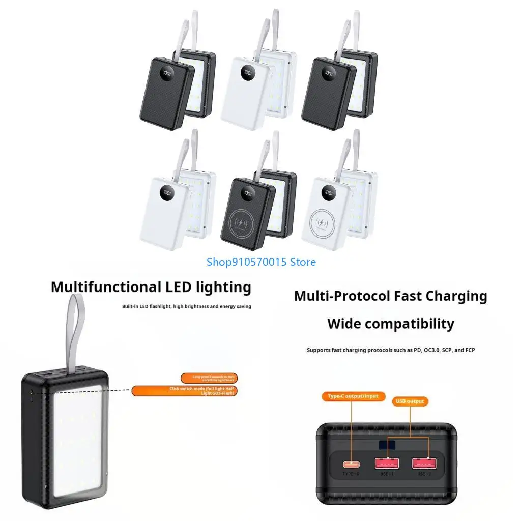 B95C ABS Construction 18650 Battery Case With Quick Support And LED Power Battery Case Holder Shell