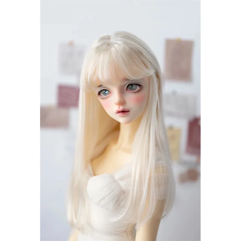 

Парик BJD MDD 1/3, 1/4 и 1/6, молочный шелк, мягкие волосы на плечо, аксессуары для кукол