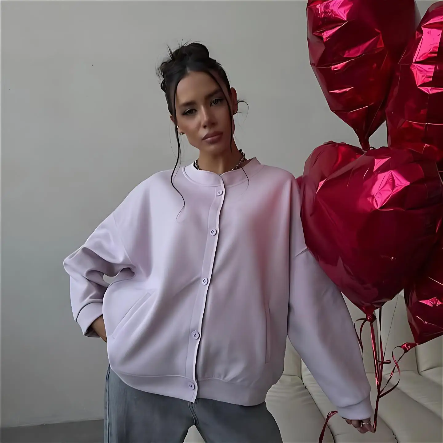 

Bomber Jackets Womens Jacket Brown Winter Velvet Quilted Patchwork Relaxed Fit Urban Modern Cleanfit Adjustable Chic Comfortable