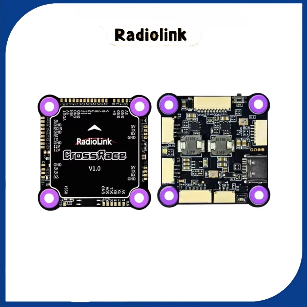 Radiolink 크로스 레이스 비행 컨트롤러, 12CH 출력 OSD 통합, 4-in-1 ESC 플러그 앤 플레이 및 2-8 축 멀티로터 호환