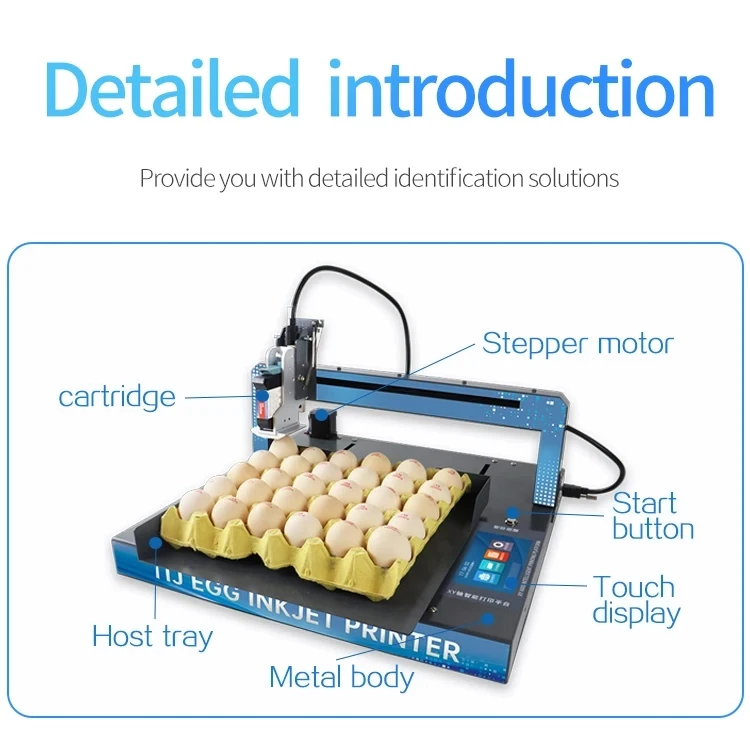 

XY110 5-inch touch screen single head egg printer HD printing whole plate date egg printer