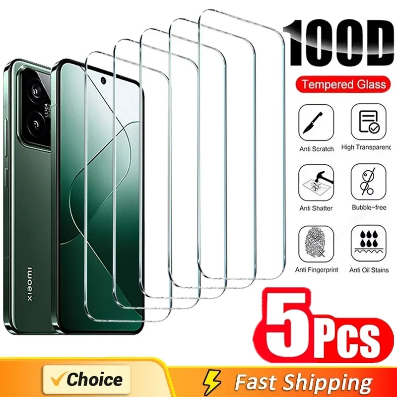 

5Pcs Screen Protector for Xiaomi Mi 13T 12T 10T 9T 11T Pro Tempered Glass for Redmi Note 13 12 11 10 9 8 Pro 9S 10S 11S 9A Glass