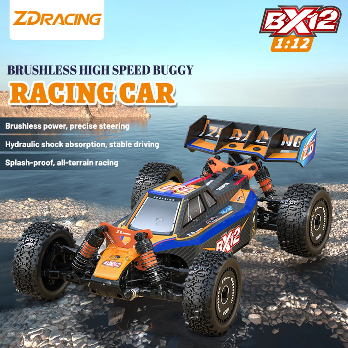 1/12 ZD Racing BX-12 2.4G Remote Controlled 70Km/h Off Road Vehicle All Wheel Drive Electric RC PVC Shell 2845 Brushless Motor