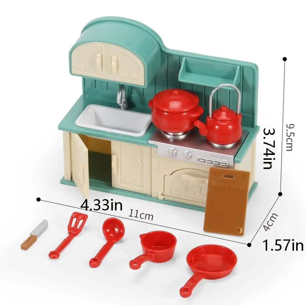 Vaardigheden Educatief Speelgoed Miniatuur Speelhuis Speelgoed Tafel Poppenhuis Accessoires Bos Familie Keuken Speelgoed Klein Model Meubilair