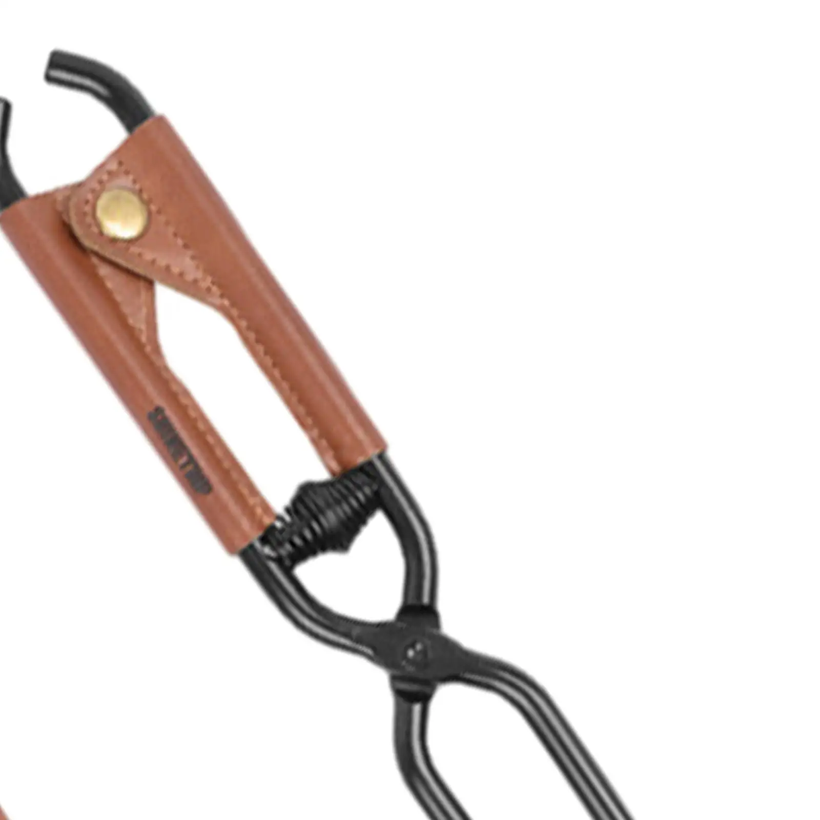 Campfire Tongs Heavy Duty with PU Leather Handle and Sleeve 17