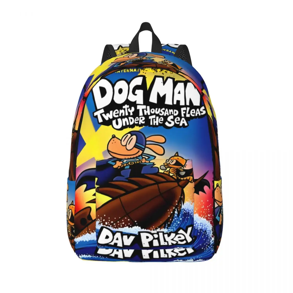 

Cartoon Dogman Adventure Animation Movie Backpack Student Hiking Travel Daypack Dog Man Laptop Computer Shoulder Bag Outdoor