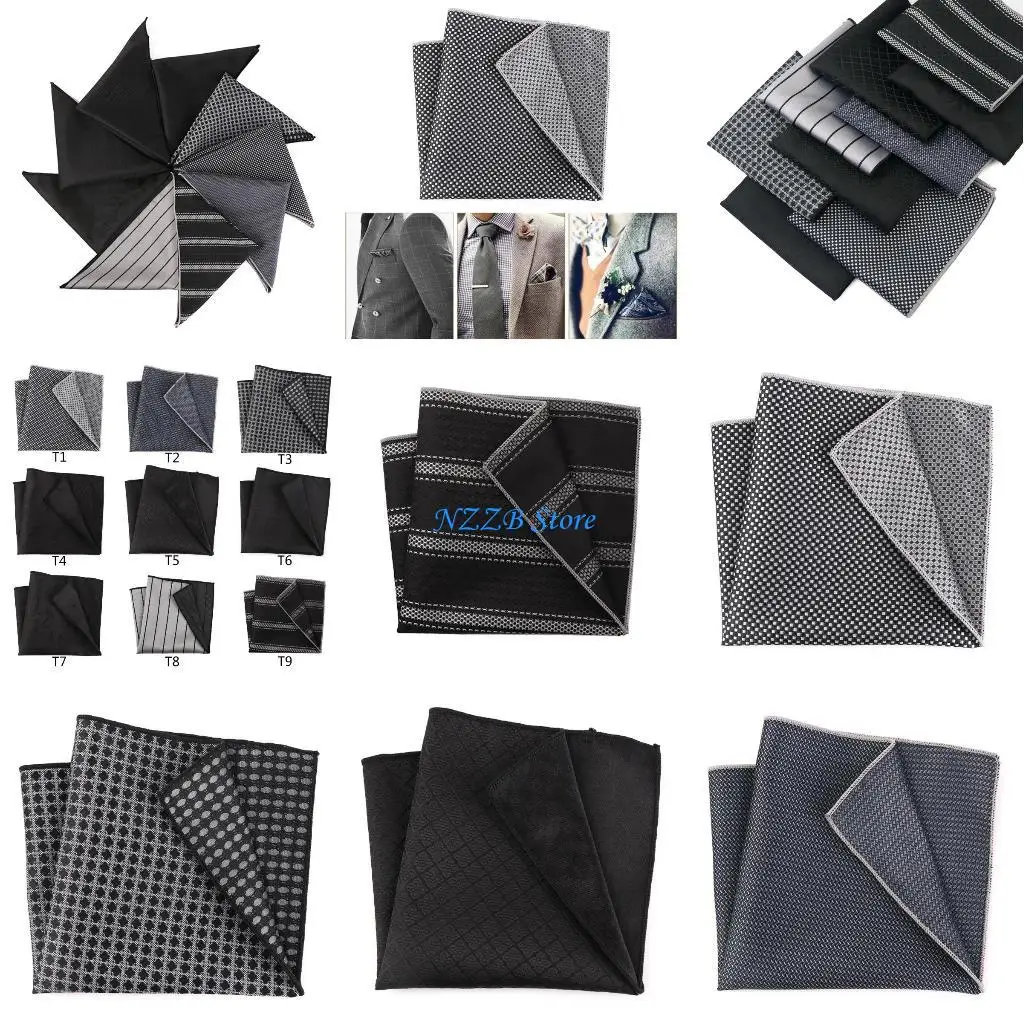 منديل T21F خفيف الوزن بنمط داكن لمنديل الأعمال للجنسين