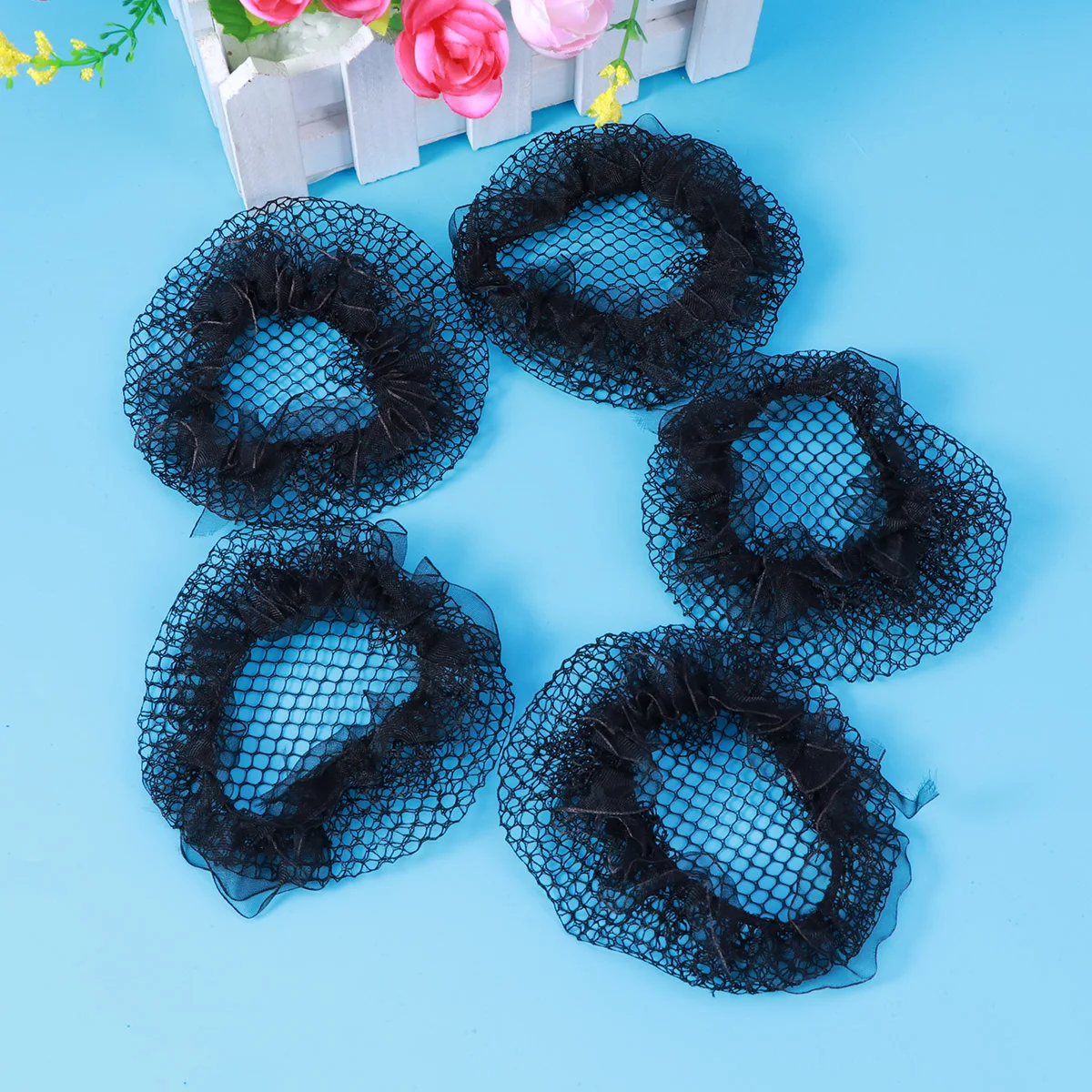 

5pcs Ballet Headdress Net Set Hair Nets Bun for Women Cover Dance Child Reusable Durable