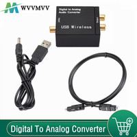 USB DAC Amplifier Digital To Analog Audio Converter With Bluetooth Optical Fiber Toslink Coaxial Signal To RCA R/L Audio Decoder