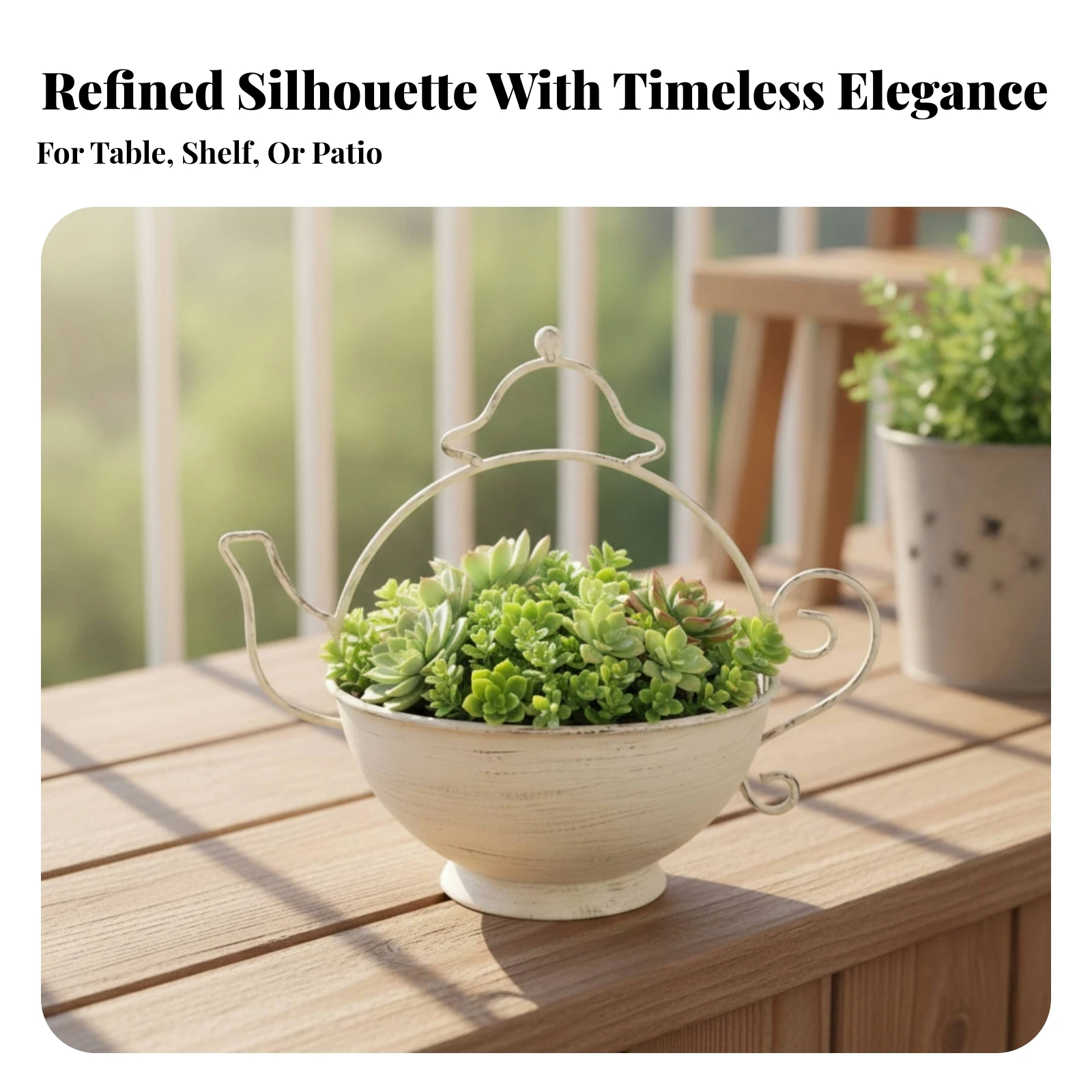 Teapot Planter Vintage Tea Pot Planter Teapot Flower Pot Farmhouse Decorative for Gardeners, Garden, Patio