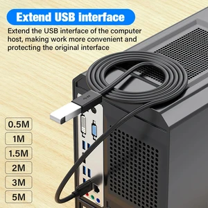كابل بيانات تمديد USB للتلفزيون الذكي USB 3.0 عالي السرعة ذكر إلى أنثى 5 جيجابت في الثانية PS4 Xbox SSD كمبيوتر المفاتيح موسع الماوس أفضل 10 موسع مكتبي مريح مبيعا - رقم 1
