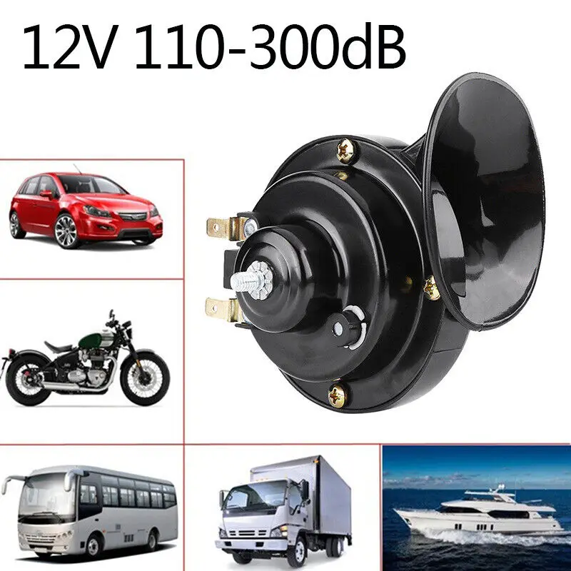 

12V Tone Snail Electric Air Horn Siren Super Loud Waterproof Horn Sound Monophonic For Scooters Motorcycle Electric Moped Horn