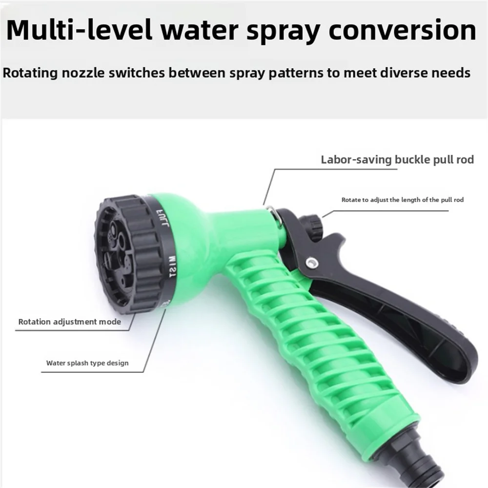7-in-1 High-Pressure Car Wash Gun, Home Garden Hose & Vegetable Irrigation Tool with Adjustable Nozzle for Hose & Soft Hose Flus