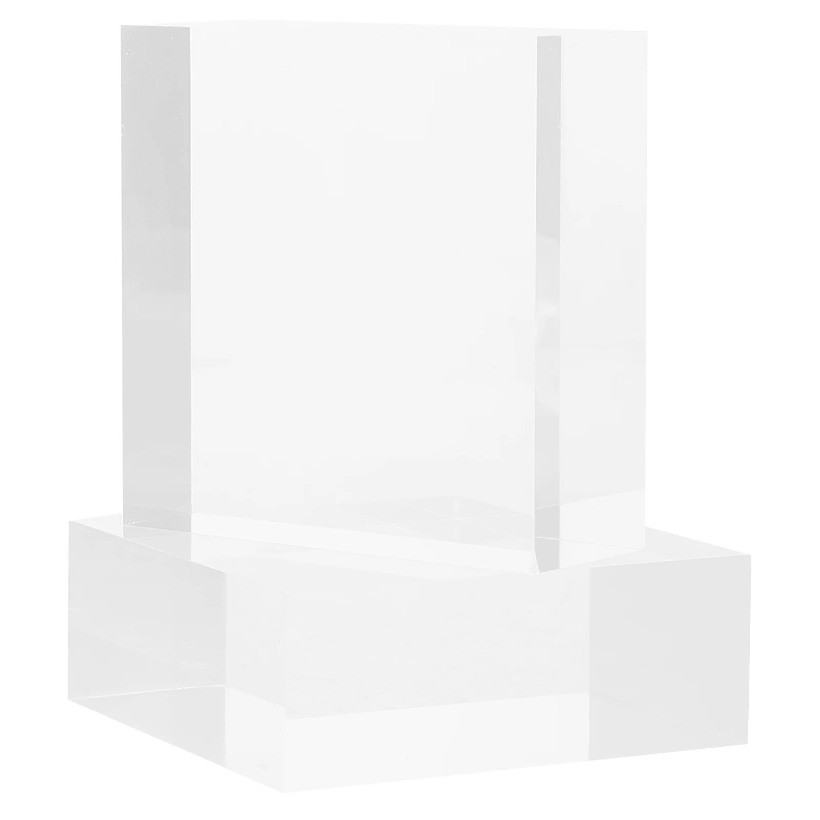 

2Pcs Acrylic Display Block Clear Square Base Jewelry Display Stand Cosmetics Storage Organizer Holder