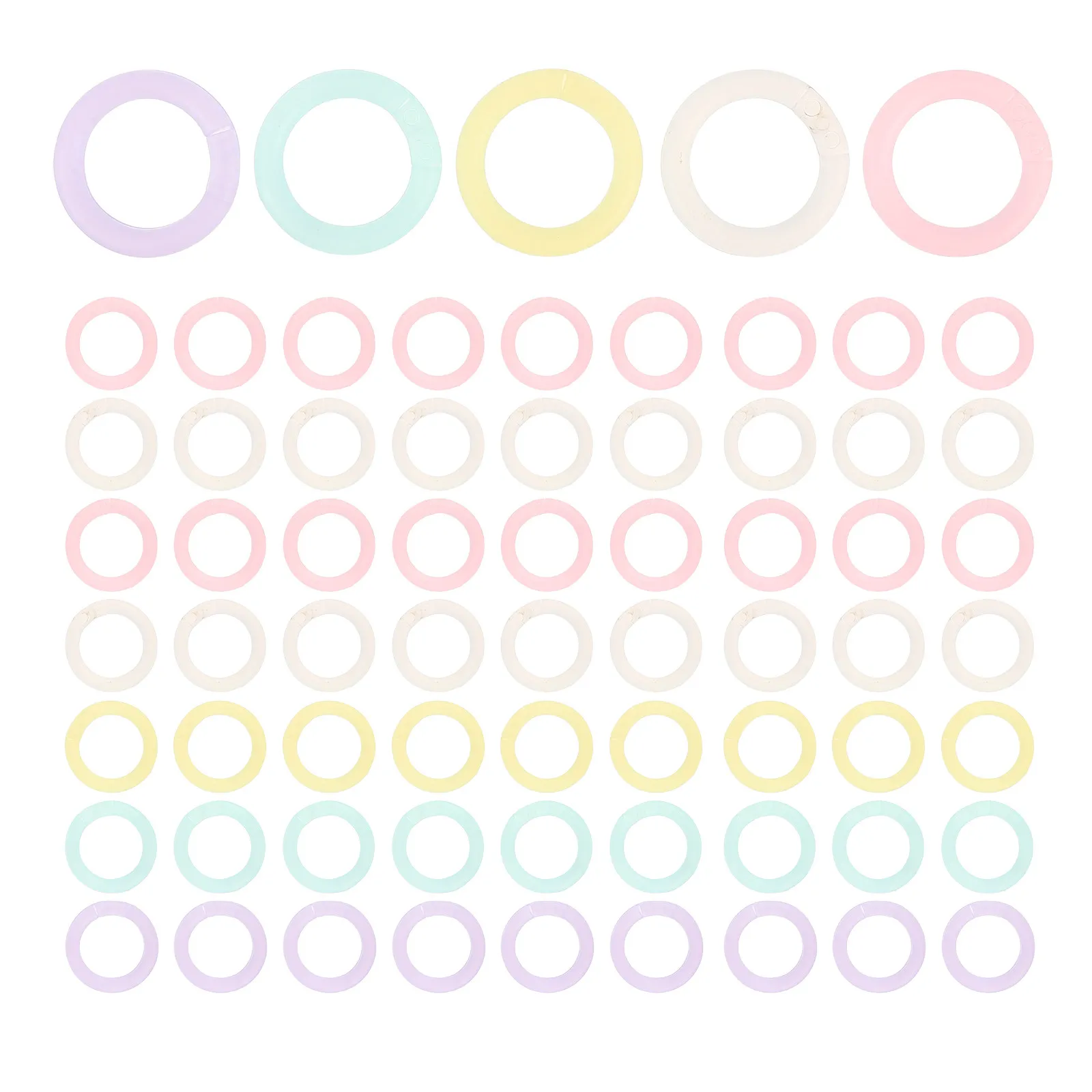 

200Pcs Colored Book Rings Double Locking Plastic Loose Leaf Binder Rings for Flashcards Index Cards Note Cards Organization