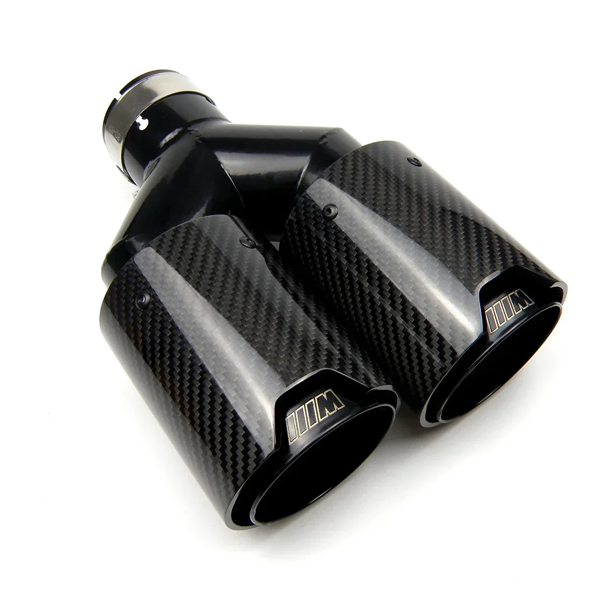 Dual Carbon Fiber Universal M Performance Exhaust Pipe End Muffler Tips for BMW 5 Series F10 X3 F25 X4 F26 X5 F15 X6 F16