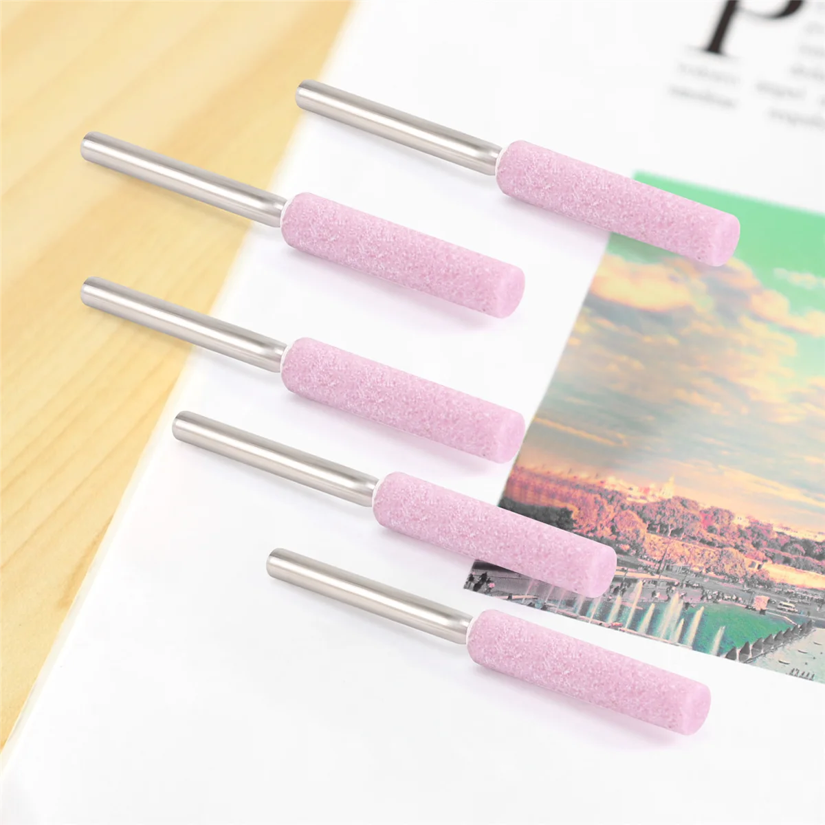 20 Pack Chainsaw Sharpener Grinding Stones Polishing Grinding Tool for Chainsaw Sharpener 3/16 Inch/ 4.8 mm