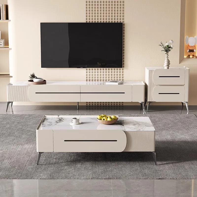 

rock slab surface small apartment living room piano paint storage modern simple coffee table electric