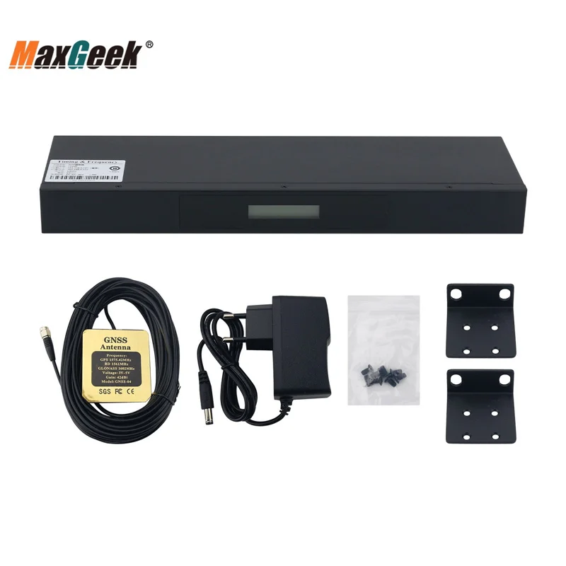 Maxgeek TF200 Servidor de tiempo NTP Tiempo del servidor de tiempo de red NTP con antena de 10 m para Beidou GPS GLONASS y QZSS