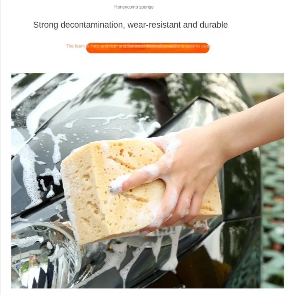 Large Wash Sponge Car Honeycomb Sponges Brush Dusting Car Detailing Washing Sponge Motorcycle Cars Cleaning Tool Car Accessories