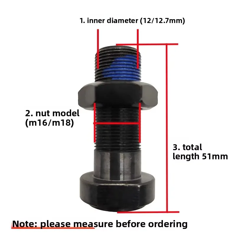 New Sports Wheelchair Rear Wheel Quick-Release Axle Sleeve Receiver Stainless Steel Material Inner Diameter 12/12.7mm