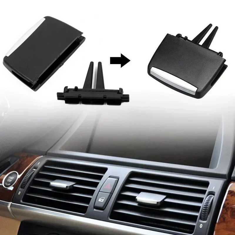 Car Front A/C Air Conditioning Vent Outlet Tab Clips 24*33mm For BMW For X5 E70 For BMW X6 E71 Front Air Conditioner Vent