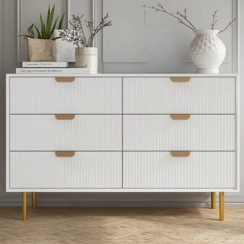 cassettiera moderna in legno bianco