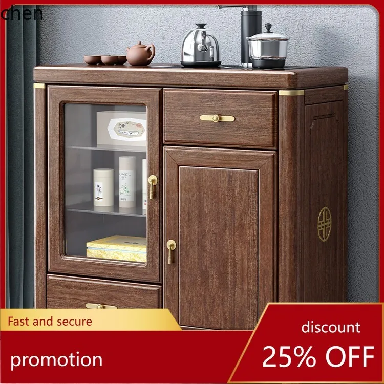 HT New Chinese Style  Tea Cabinet Sideboard Kitchen Fully Automatic Storage Boiling Water Sterilization Tea Cabinet Side Cabinet