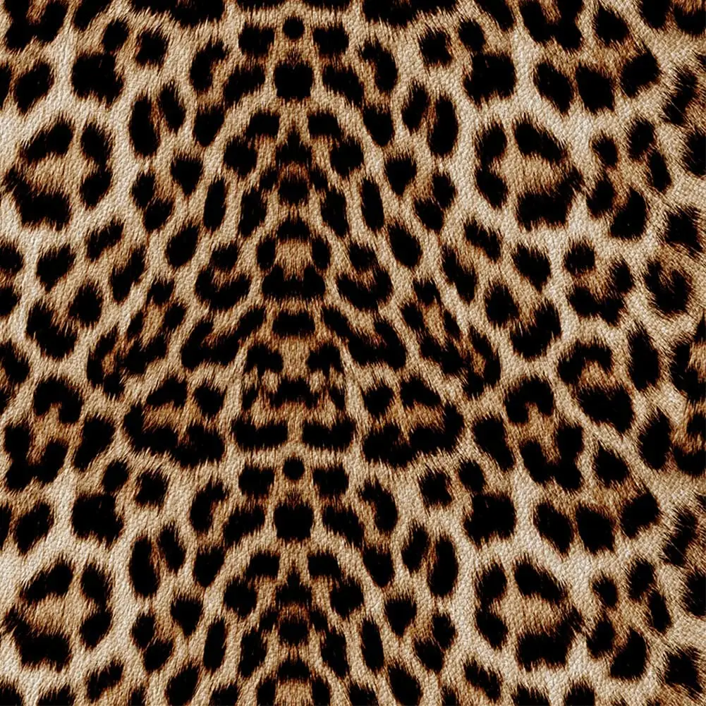 Leopard Print Decor Paper in Rolls for Furniture Vinyl Waterproof Thicken Peel and Stick Wallpaper Self Adhesive Wall Sticker