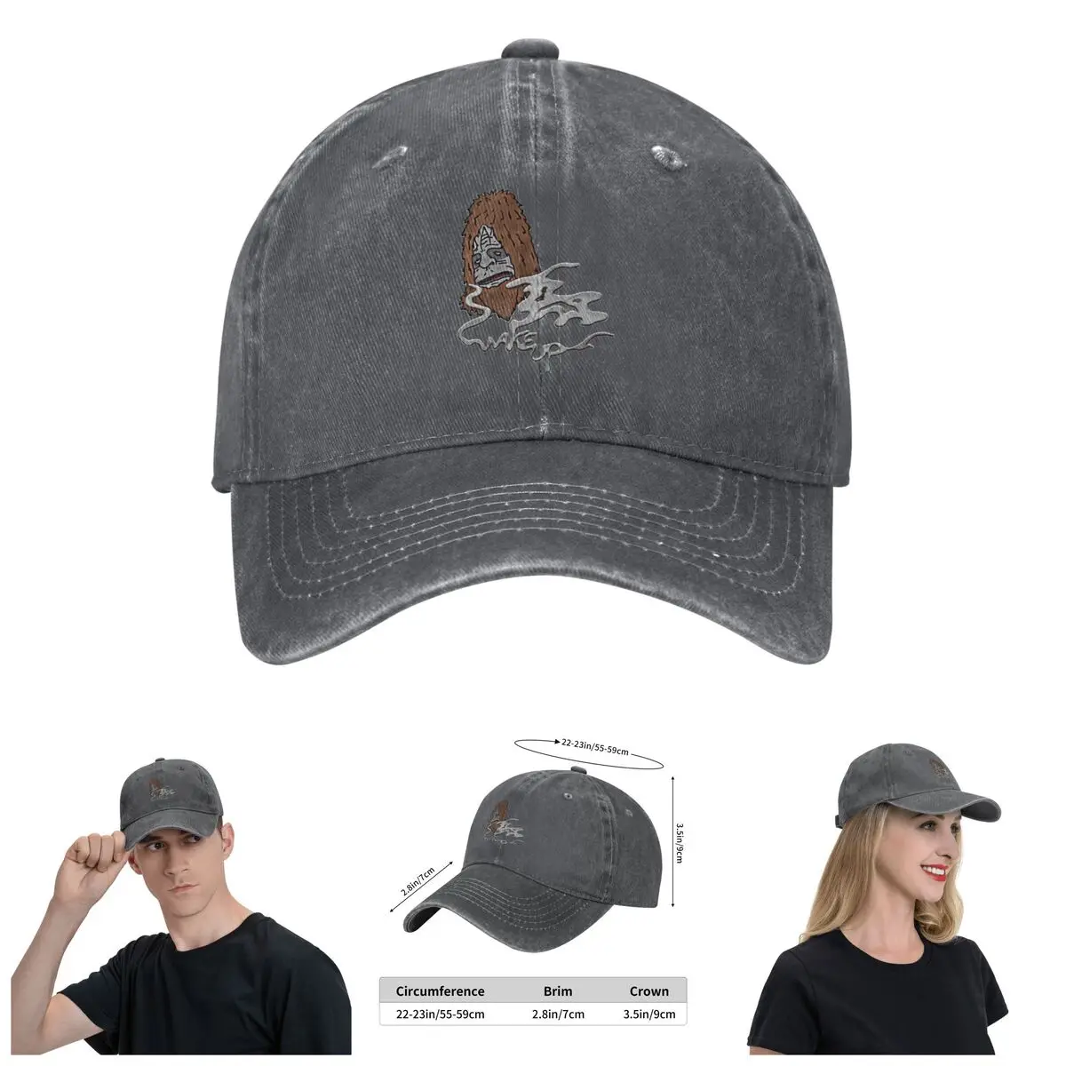 Pure Color Dad Hats Trendy Women's Hat Sun Visor Baseball Caps Sassy The Sasquatch Peaked Cap