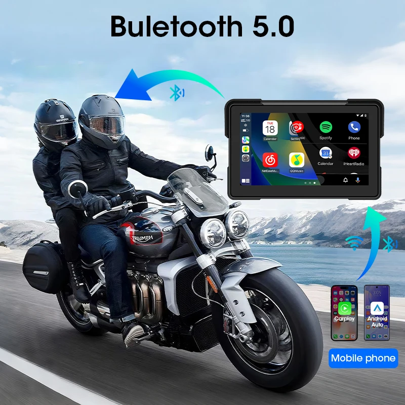 5/7 بوصة دراجة نارية Carplay الملاحة GPS لسيارات BMW R1200GS/R1250GS/S1000XR اللاسلكية Carplay ولوحة القيادة الرقمية أندرويد Auto BT